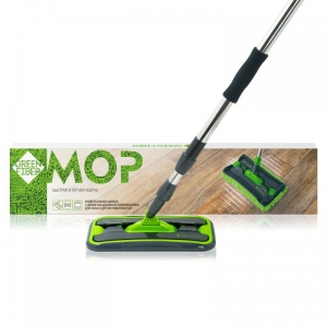 Универсальная швабра Green Fiber MOP с двумя насадками